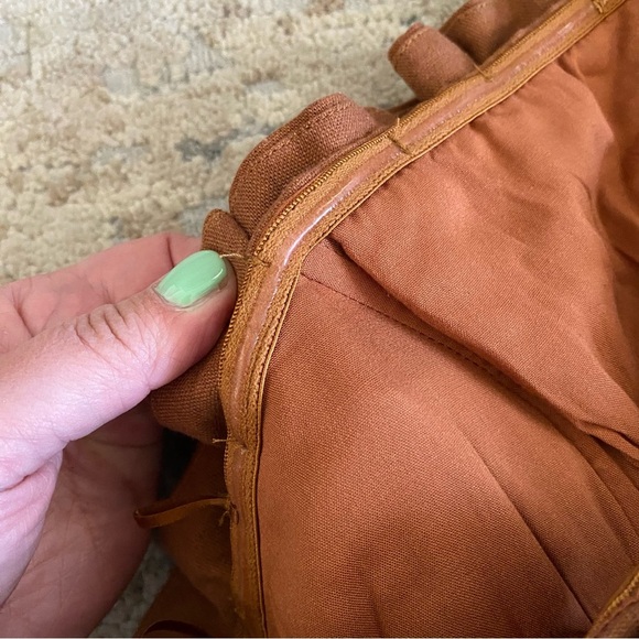 ASTR The Label Linen Jump Suit Wide Leg Strapless Ruffle Backless Elasticated: L - Picture 10 of 12